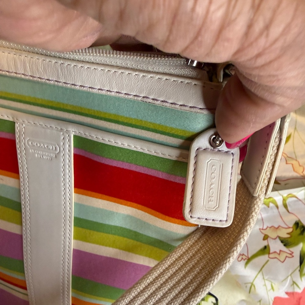 Coach Legacy Beach Stripe Swingpack Crossbody - Style F10703 - Picture 8 of 15